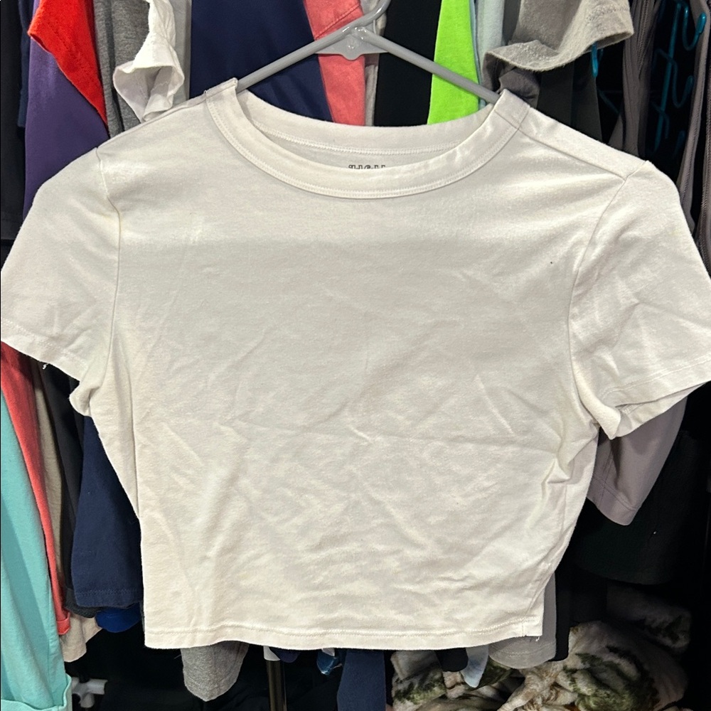 Classic White Women's Crop Top